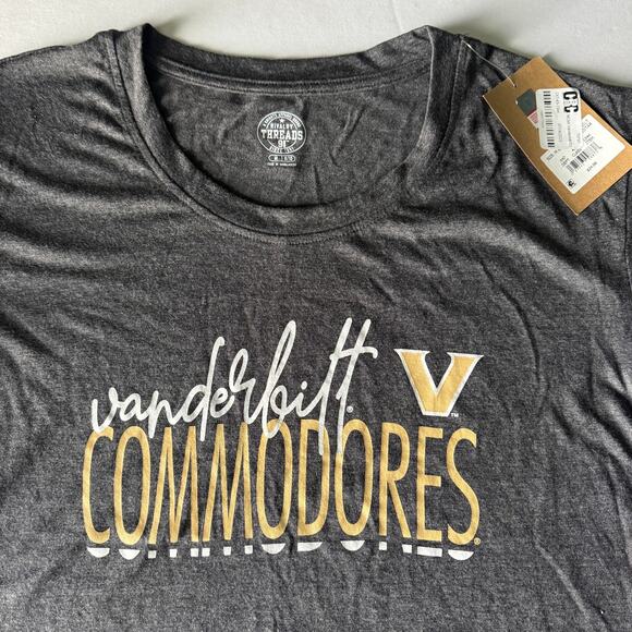 NWT Vanderbilt University Commodores Women's Medium T-Shirt, Gray, Soft - Picture 2 of 4